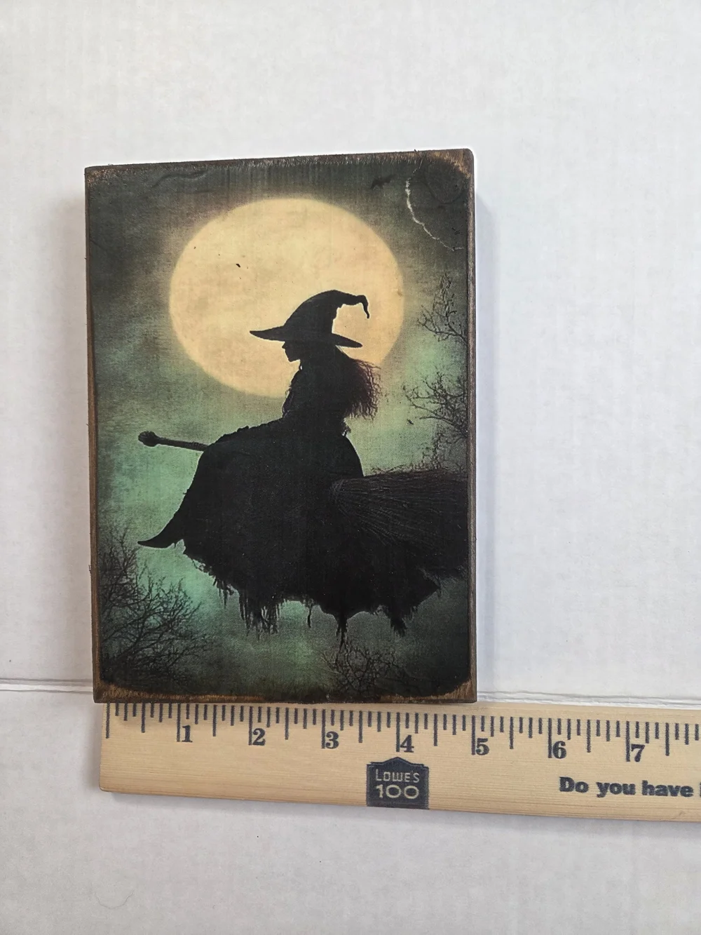Vintage Style Black Witch Silhouette Wall Art
